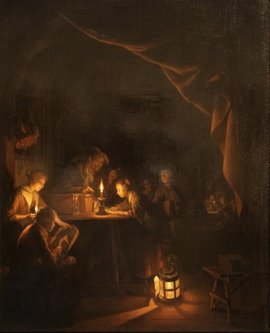 Gerrit Dou — Die Nachtschule